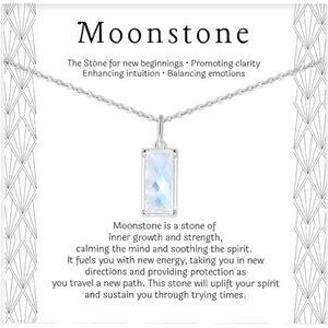 New Beginnings Rainbow Moonstone Sterling Silver Necklace for Women